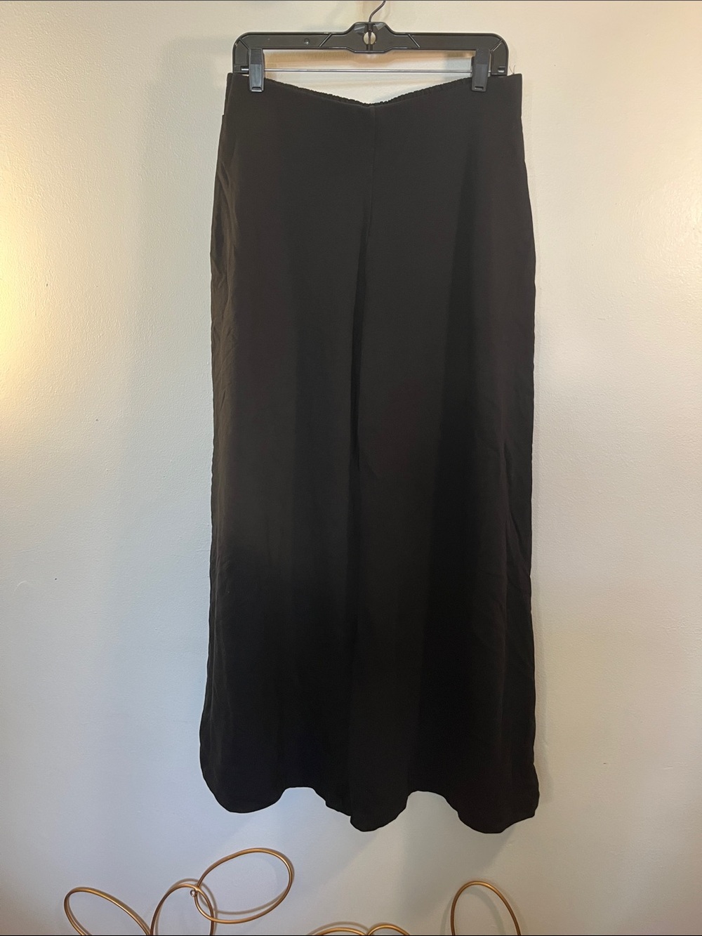 Zara Black Wide-Leg Maxi Pants